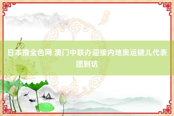 日本撸全色网 澳门中联办迎接内地奥运健儿代表团到访
