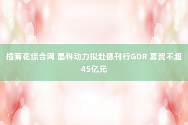 插菊花综合网 晶科动力拟赴德刊行GDR 募资不超45亿元