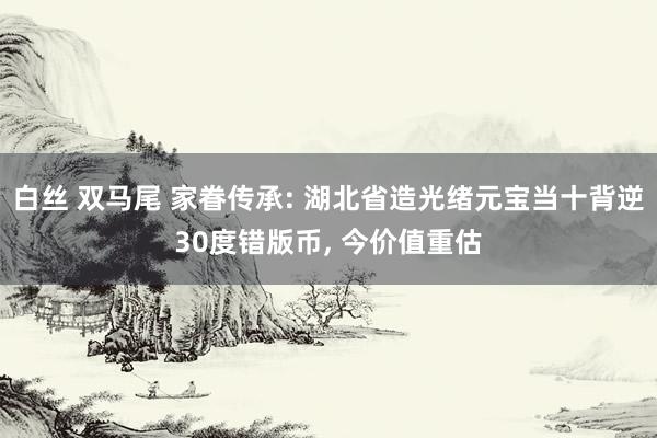 白丝 双马尾 家眷传承: 湖北省造光绪元宝当十背逆30度错版币， 今价值重估