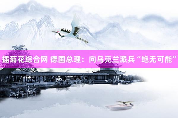 插菊花综合网 德国总理：向乌克兰派兵“绝无可能”