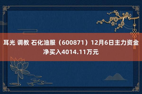 耳光 调教 石化油服（600871）12月6日主力资金净买入4014.11万元