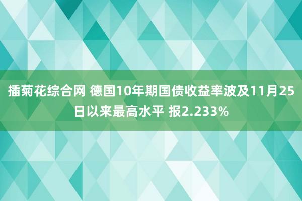 插菊花综合网 德国10年期国债收益率波及11月25日以来最高水平 报2.233%