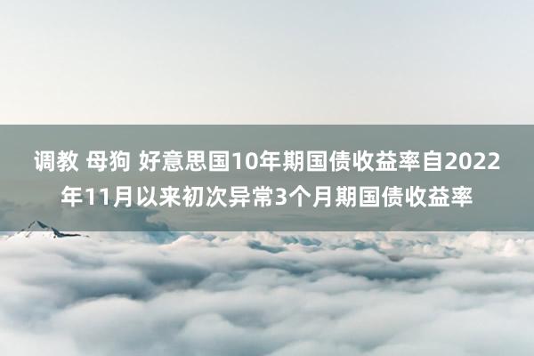 调教 母狗 好意思国10年期国债收益率自2022年11月以来初次异常3个月期国债收益率