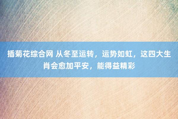 插菊花综合网 从冬至运转，运势如虹，这四大生肖会愈加平安，能得益精彩