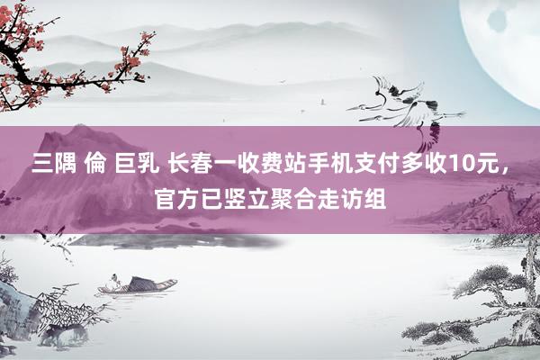 三隅 倫 巨乳 长春一收费站手机支付多收10元，官方已竖立聚合走访组
