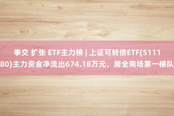 拳交 扩张 ETF主力榜 | 上证可转债ETF(511180)主力资金净流出674.18万元，居全商场第一梯队