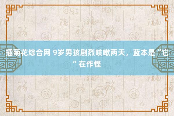 插菊花综合网 9岁男孩剧烈咳嗽两天，蓝本是“它”在作怪
