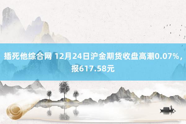 插死他综合网 12月24日沪金期货收盘高潮0.07%，报617.58元