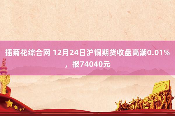 插菊花综合网 12月24日沪铜期货收盘高潮0.01%，报74040元