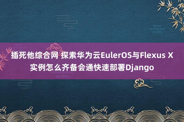 插死他综合网 探索华为云EulerOS与Flexus X实例怎么齐备会通快速部署Django