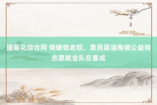 插菊花综合网 情暖敬老院，惠民县淄角镇公益岗志愿就业队在看成