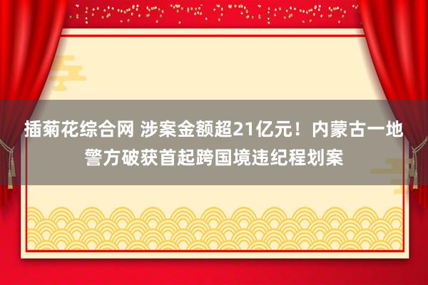 插菊花综合网 涉案金额超21亿元！内蒙古一地警方破获首起跨国境违纪程划案