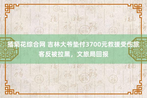 插菊花综合网 吉林大爷垫付3700元救援受伤旅客反被拉黑，文旅局回报