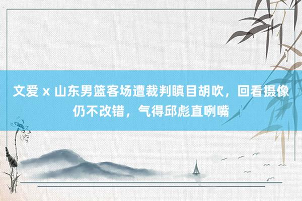 文爱 x 山东男篮客场遭裁判瞋目胡吹，回看摄像仍不改错，气得邱彪直咧嘴