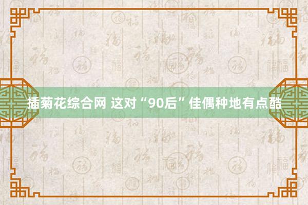 插菊花综合网 这对“90后”佳偶种地有点酷