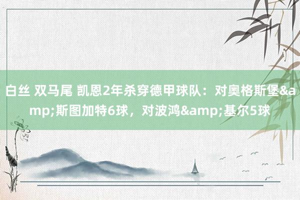 白丝 双马尾 凯恩2年杀穿德甲球队：对奥格斯堡&斯图加特6球，对波鸿&基尔5球