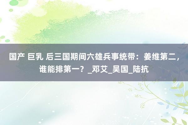 国产 巨乳 后三国期间六雄兵事统带：姜维第二，谁能排第一？_邓艾_吴国_陆抗