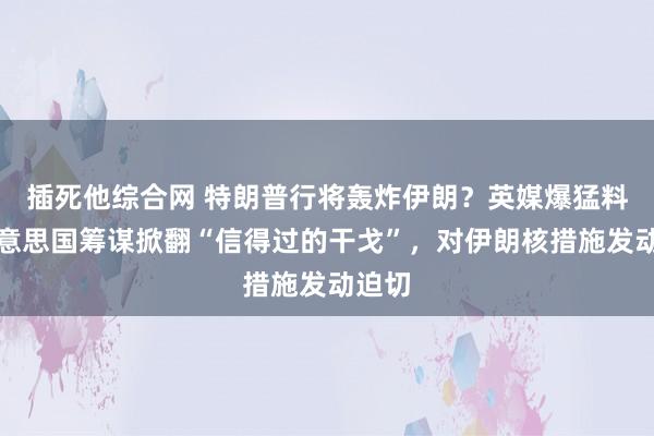 插死他综合网 特朗普行将轰炸伊朗？英媒爆猛料：好意思国筹谋掀翻“信得过的干戈”，对伊朗核措施发动迫切