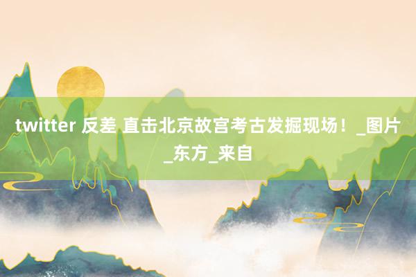 twitter 反差 直击北京故宫考古发掘现场！_图片_东方_来自