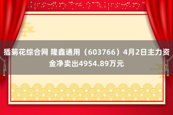 插菊花综合网 隆鑫通用（603766）4月2日主力资金净卖出4954.89万元